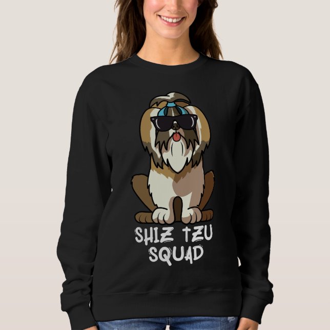 Sweatshirt Merica Shih Tzu Chien Maman Chien Papa Papa Aime R (Devant)