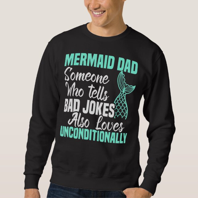 Sweatshirt Merman Mermaid Papa Créature aquatique (Devant)
