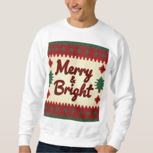 Sweatshirt Merry & Bright Retro Ugly Sweater Patter