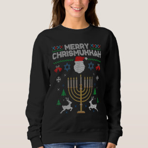 Sweatshirt Merry Chrismukkah Juif Laid Noël Hanoukka