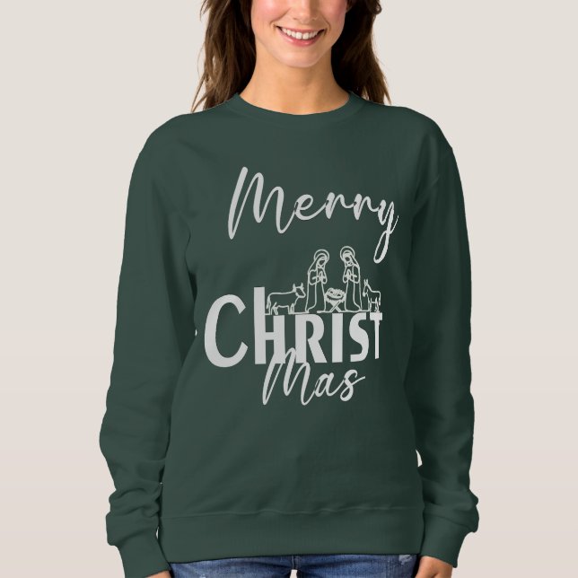 Sweatshirt Merry Christ Mas Christian Christmas✨ (Devant)
