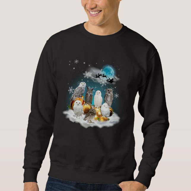Sweatshirt Merry Christmas Cute Owl Costume For Owl (Devant)