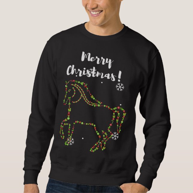 Sweatshirt Merry Christmas for Riders Horse  Horses Christmas (Devant)