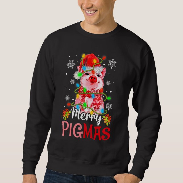 Sweatshirt Merry Christmas Merry Pigmas Cute Pig  Xmas 2 (Devant)