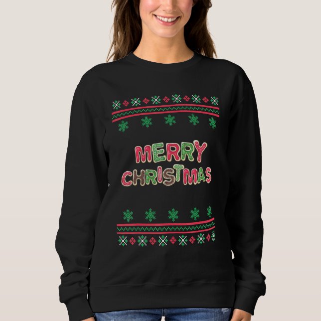 Sweatshirt Merry Christmas Ugly Sweater (Devant)