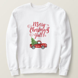 Sweatshirt Merry Christmas Y'all Vintage