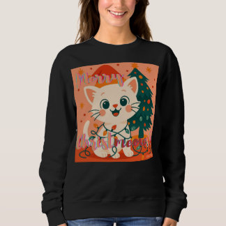 Sweatshirt Merry Christmeows! Cute & Funny Santa Cat