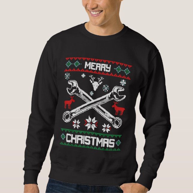 Sweatshirt Merry Noël Mécanique Laide Wrenches Sweater (Devant)