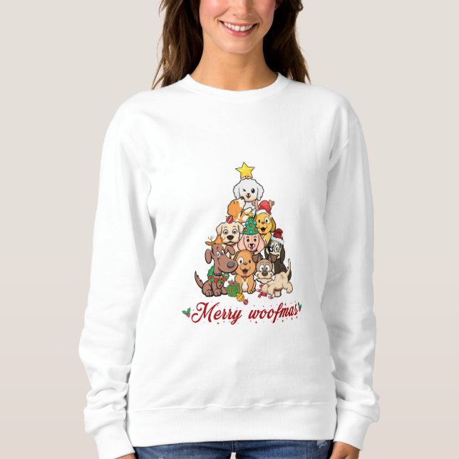 Sweatshirt Merry Woofmas (Devant)