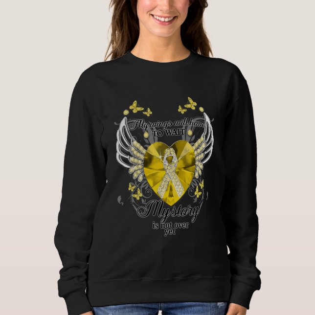 Sweatshirt Mes Ailes Devront Attendre Mon Histoire N'Est Pas  (Devant)