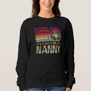 Sweatshirt Mes Amies De Camping Préférées M'Appelle Nanny Vin