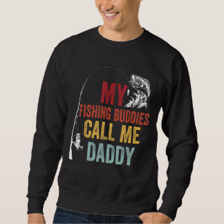Sweatshirt Mes amis de pêche préférés appelez papa pêcheur F