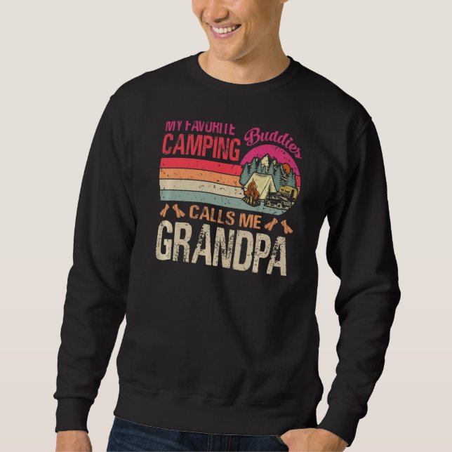 Sweatshirt Mes copains de camping préférés m'appellent Grandp (Devant)