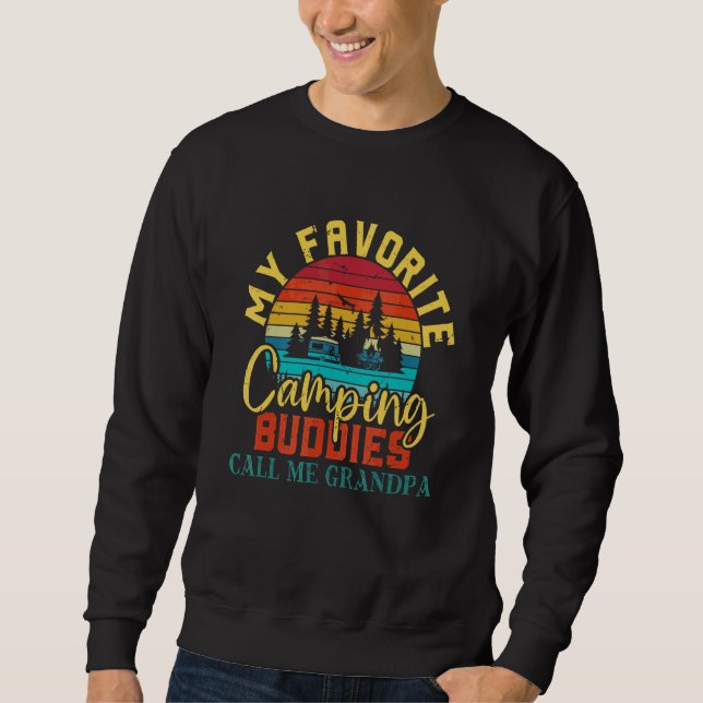 Sweatshirt Mes copains de camping préférés m'appellent Papy F (Devant)