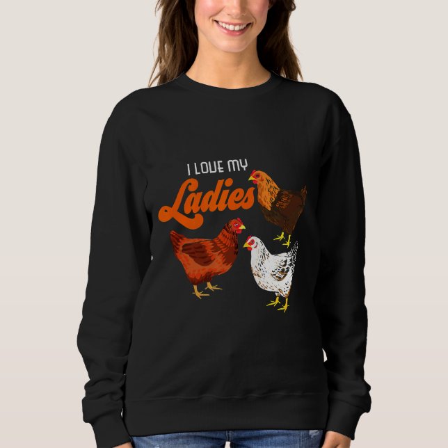 Sweatshirt Mes dames éleveuses de poulets (Devant)