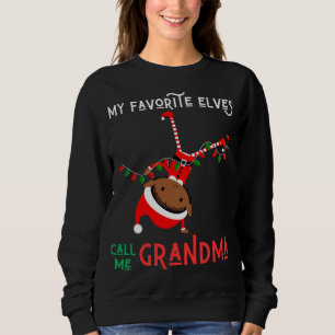 Sweatshirt Mes Elfes Préférés M'Appelent Grand-Mère Nana Mimi