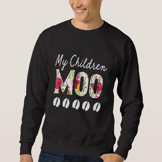 Sweatshirt Mes Enfants Moo Beau Costume De Vache Pour Femmes  (Devant)