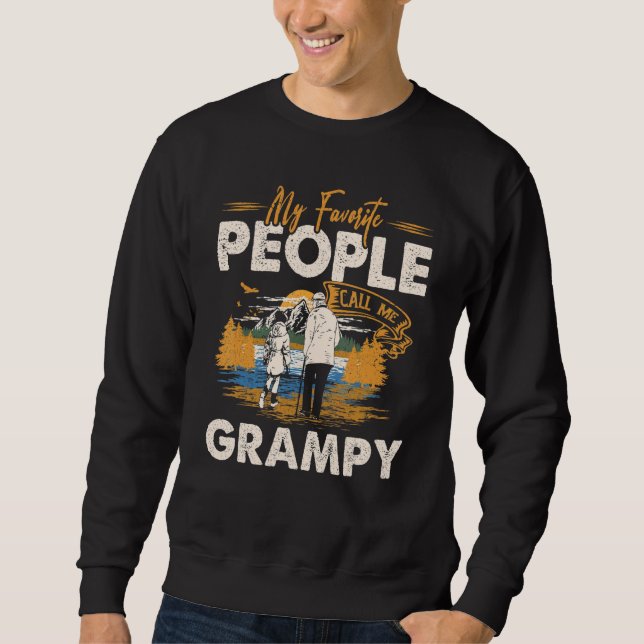 Sweatshirt Mes Gens Préférés M'Appelent Grampy Men Retro Suns (Devant)