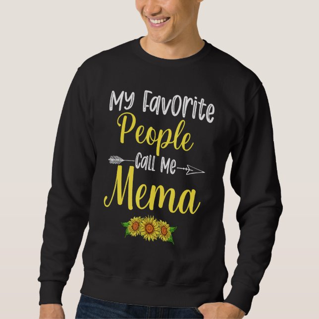 Sweatshirt Mes Gens Préférés M'Appelent Méma Tournesol Mères (Devant)