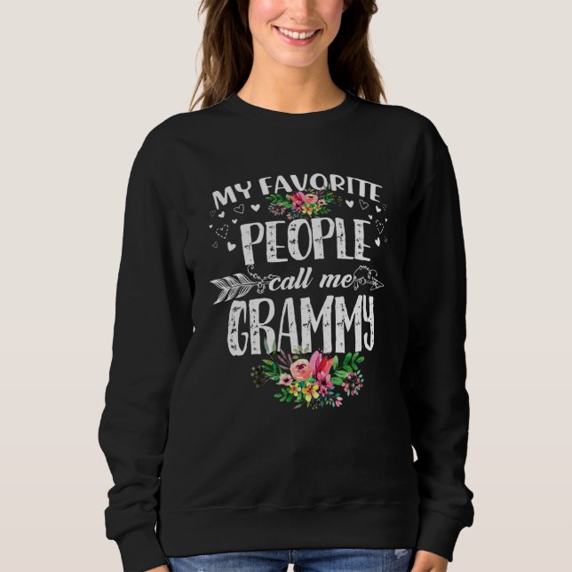 Sweatshirt Mes gens préférés m'appellent le D de ma mère Gram (Devant)