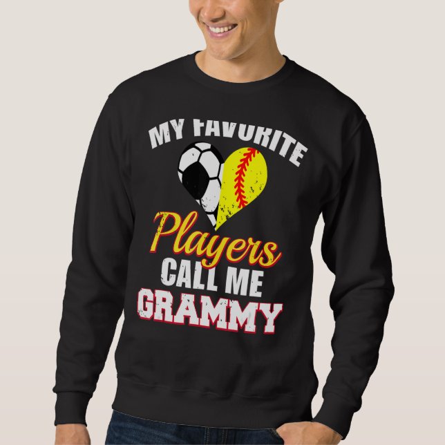 Sweatshirt Mes Joueurs préférés M'Appelent Grammy Soccer Soft (Devant)