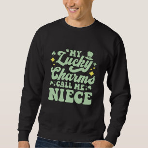 Sweatshirt Mes Lucky Charms m'appellent nièce groovy St Patri