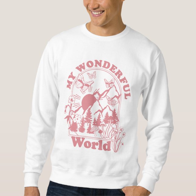 Sweatshirt Mes merveilleuses fleurs rétro du monde (Devant)