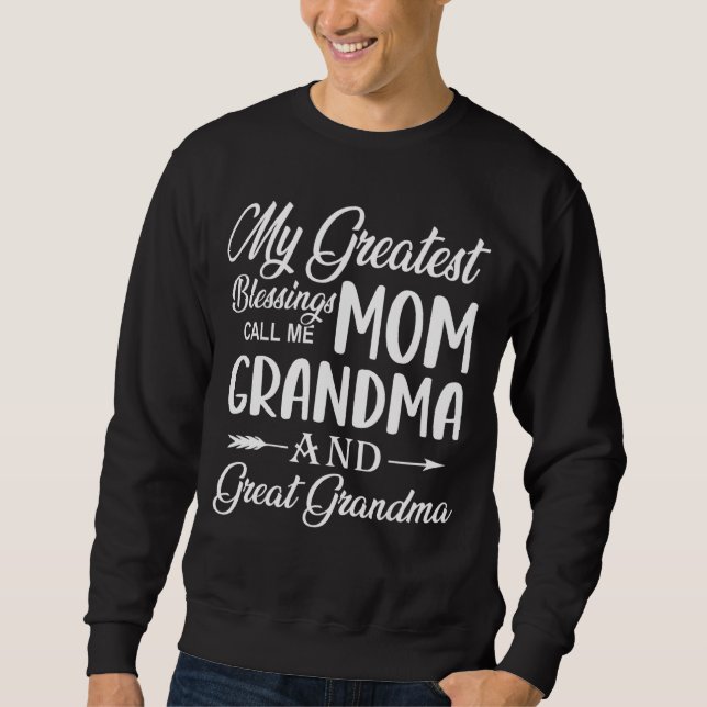 Sweatshirt Mes Plus Grandes Bénédictions M'Appelent Maman Gra (Devant)