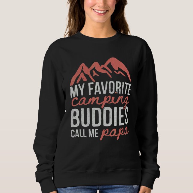 Sweatshirt Mes potes de camping préférés m'appellent Papa Vac (Devant)