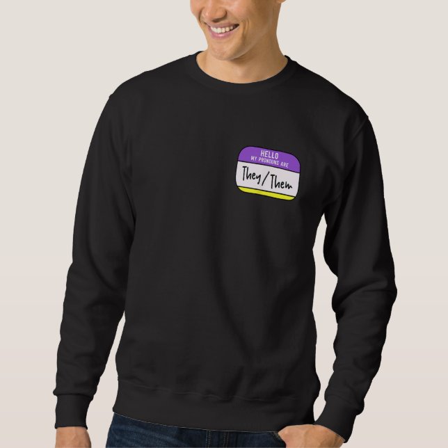 Sweatshirt Mes Prononononosés Sont-Ils Genre Pride Non binair (Devant)