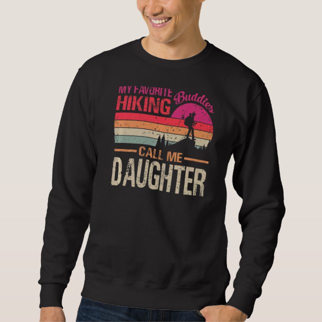 Sweatshirt Mes Randonnées préférés m'appellent fille Vintag (Devant)
