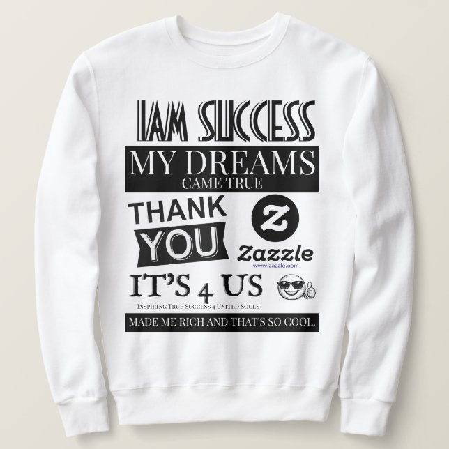 SWEATSHIRT MES RÊVES SE SONT RÉALISÉS (Design devant)
