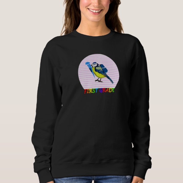 Sweatshirt Mésange bleue Premier jour d'école Première année (Devant)