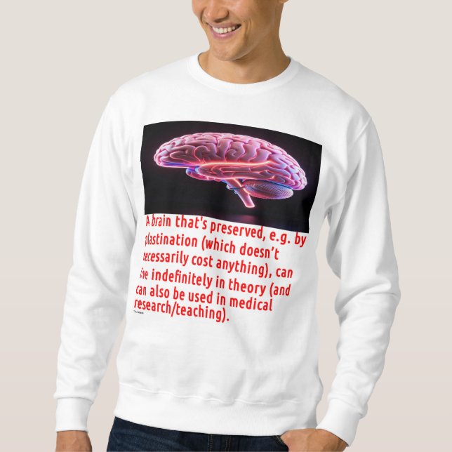 Sweatshirt Message de préservation du cerveau (lumineux) (Devant)