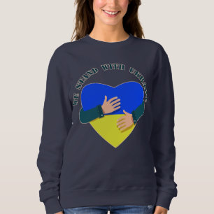 Sweatshirt Message inspirant Nous sommes avec l'Ukraine