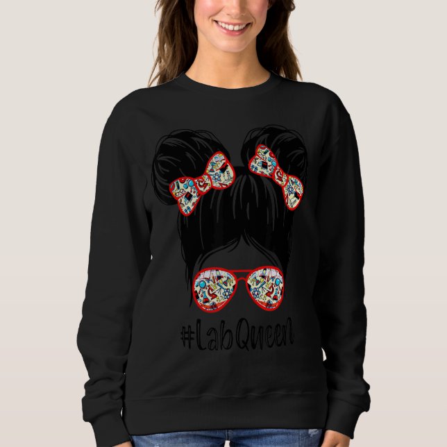 Sweatshirt Messy Bun Lab Queen Lab Week 2022 Laboratoire Tech (Devant)