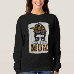 Sweatshirt Messy Bun Track Field Mom Runner Mothers