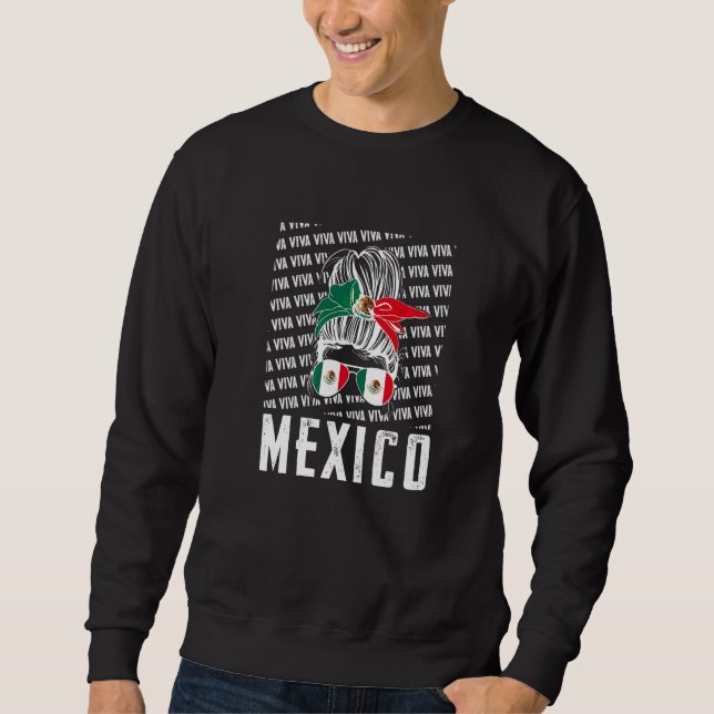 Sweatshirt Messy Bun Viva Mexique (Devant)