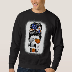 Sweatshirt Messy Bun Volleyball Maman Basketball Maman Des De