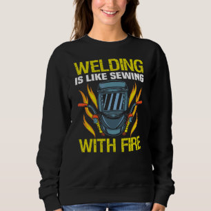 Sweatshirt Métal Artiste Soudage Mème Est Comme Coudre Avec F