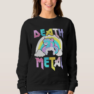 Sweatshirt Métal De Mort Magique Unicorne Rocher Rocher Et Ro