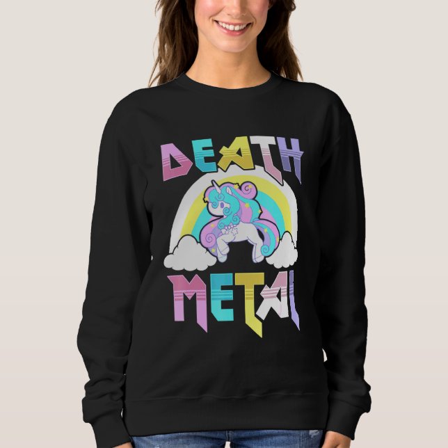 Sweatshirt Métal De Mort Magique Unicorne Rocher Rocher Et Ro (Devant)