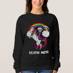 Sweatshirt Métal Métal Rock Love Rainbow Grim Reaper Riding U