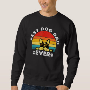 Sweatshirt Mete Meilleur Chien Papa Jour Français Chien Chien