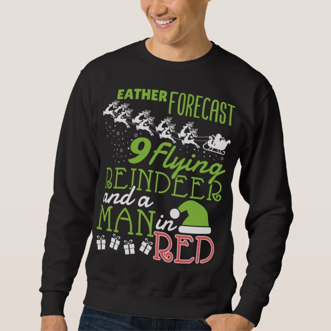 Sweatshirt Météo Reindeer de Noël - Météoro de Noël (Devant)
