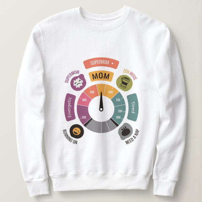 Sweatshirt Mètre de l'humeur de maman 02 (Design devant)