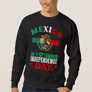Sweatshirt Mexique Pride Independence Day 2022 Drapeau mexica