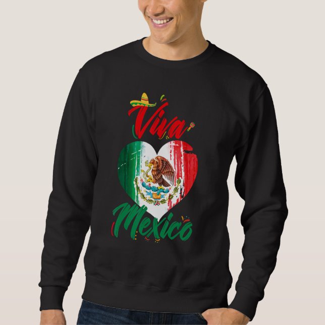 Sweatshirt Mexique Pride Independence Day 2022 Drapeau mexica (Devant)