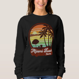 Sweatshirt Miami Beach Souvenirs Floride Vintage Retro les an
