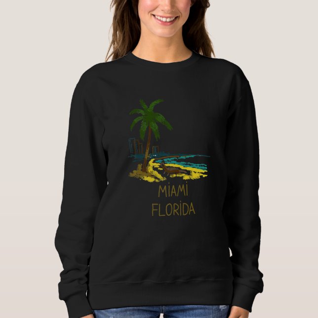 Sweatshirt Miami City Florida souvenir  for men women  10 (Devant)